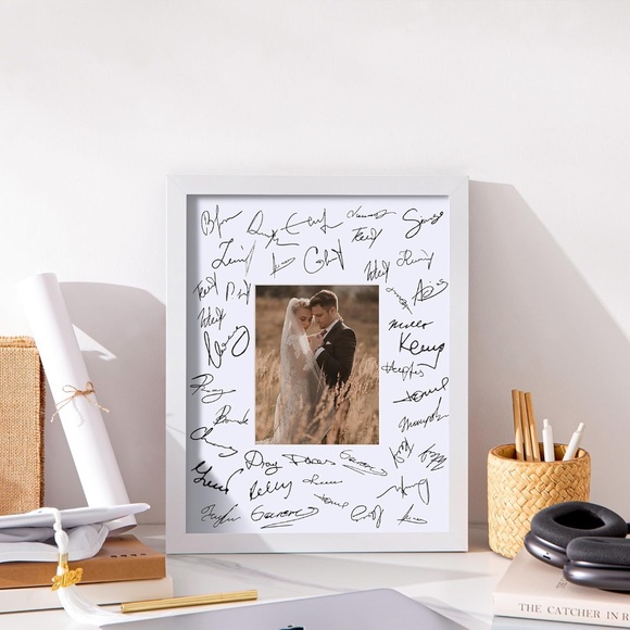 11x14 signature picture frame guest book..you pick embellishments - Picture 1 of 9